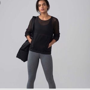 Lululemon black Mesh on Mesh Pop Over